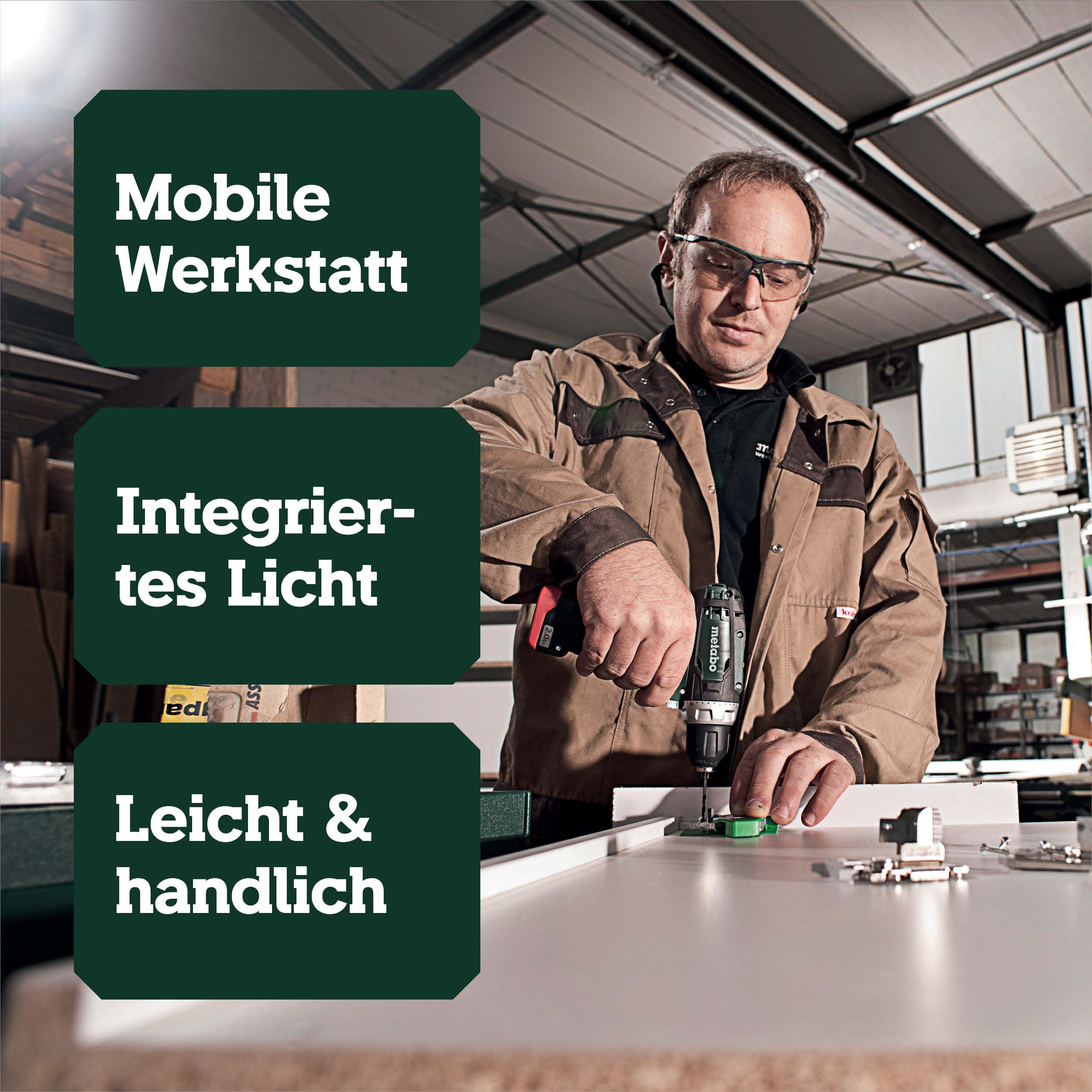 metabo PowerMaxx BS Basic Set, 12V Akku-Bohrschrauber & Zubehör