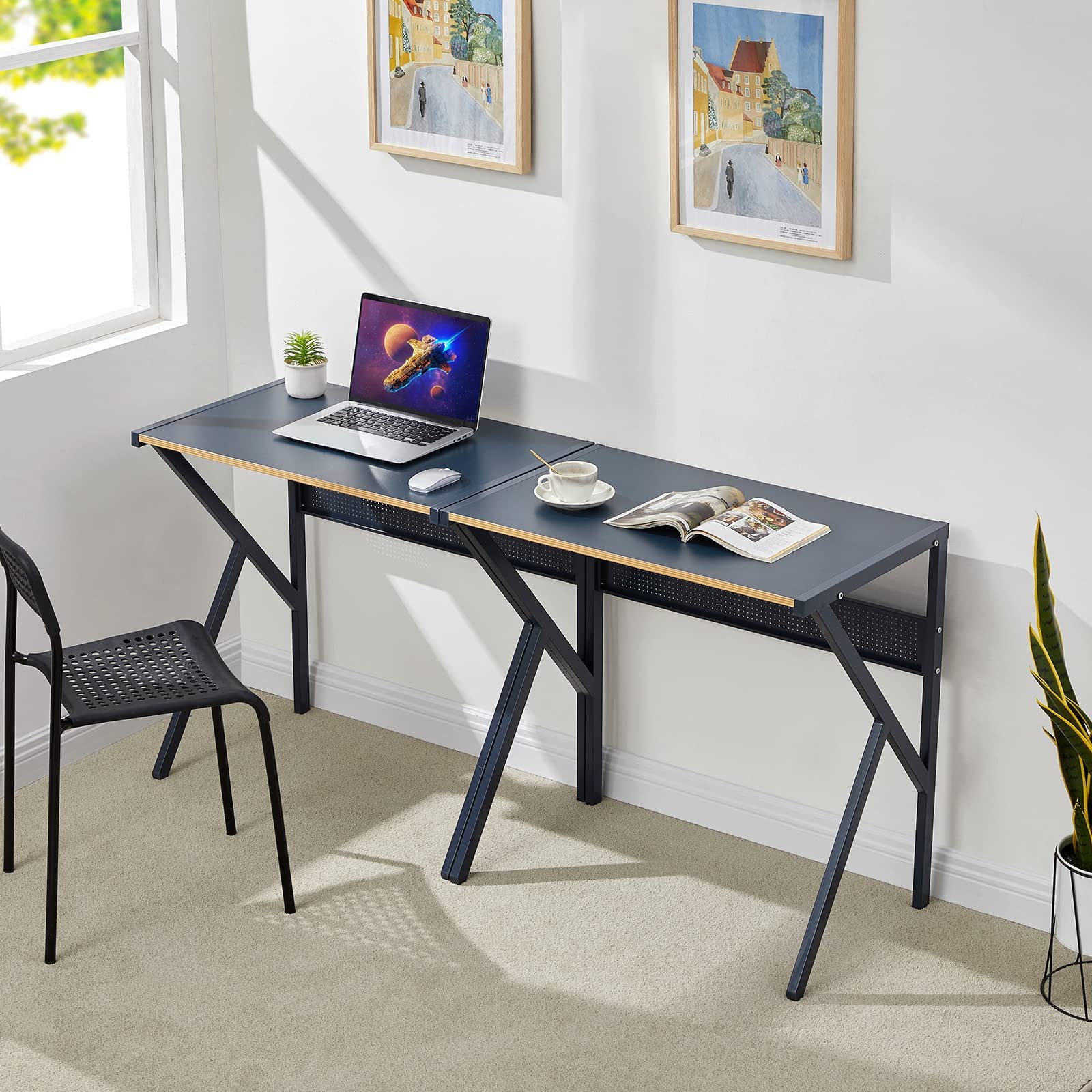 Aingoo Corner Desk L shaped Computer Desk Modern Gaming Desk with Stury