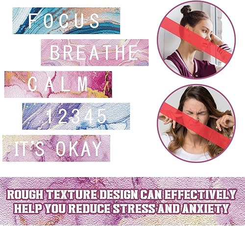 Miniatura 10 de Crtiin 50 calcomanías calmantes para ansiedad, tira sensorial con textura, táctil, áspera, adhesiva, cinta táctil, tira sensorial de ansiedad para