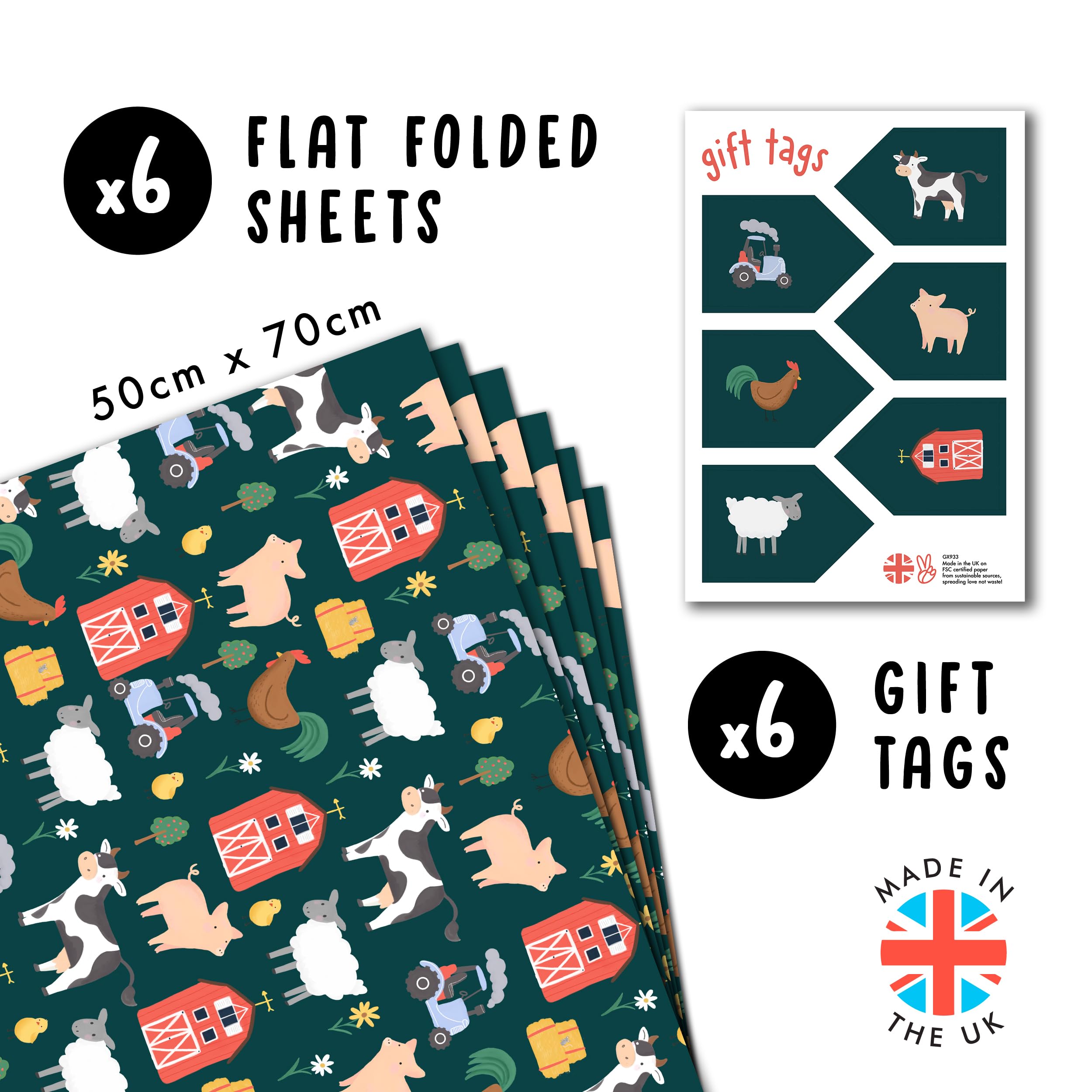 Carta Da Regalo Central 23 - Design Cavalli, 6 Fogli Con Adesivi