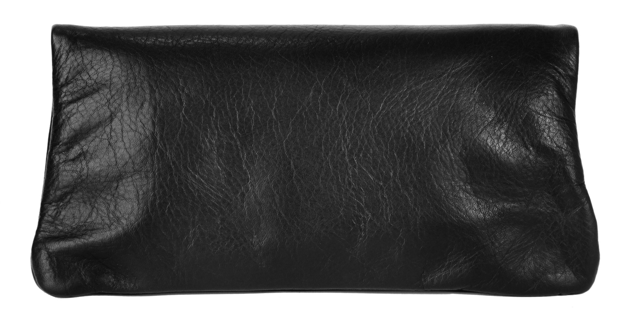 Samantha Look Damen Clutch Echt Leder Made in Italy | elegante 2in1 Handtasche | wandelbare Abendtasche