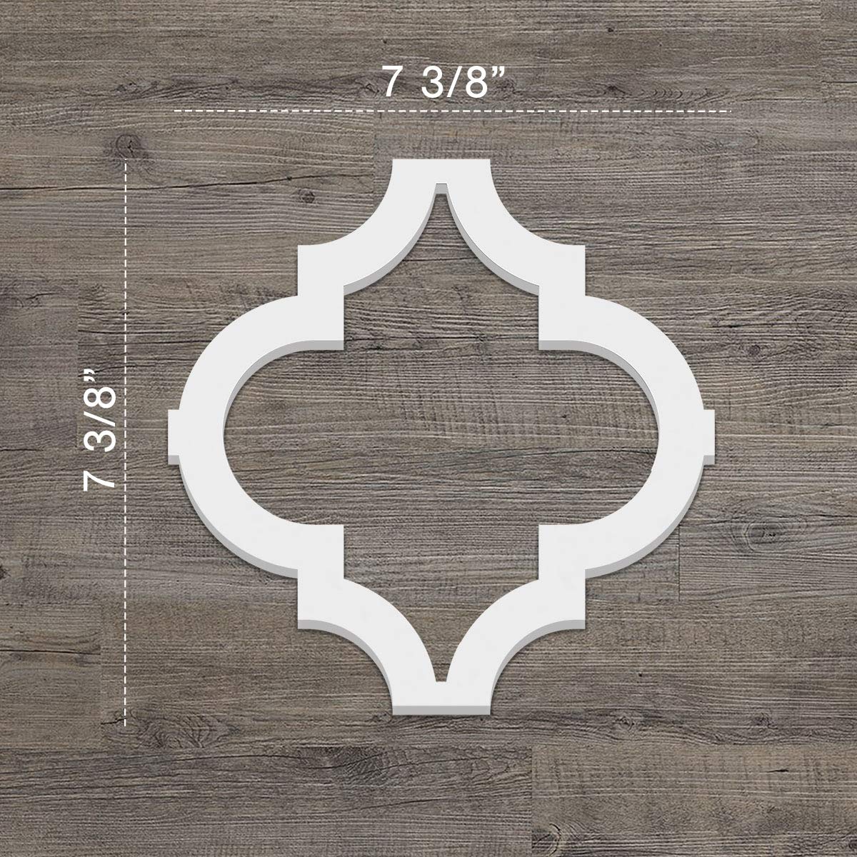Ekena Millwork 7 3/8"W x 7 3/8"H x 3/8"T Extra Small Marrakesh Decorative Fretwork Wall Panels in Architectural Grade PVC