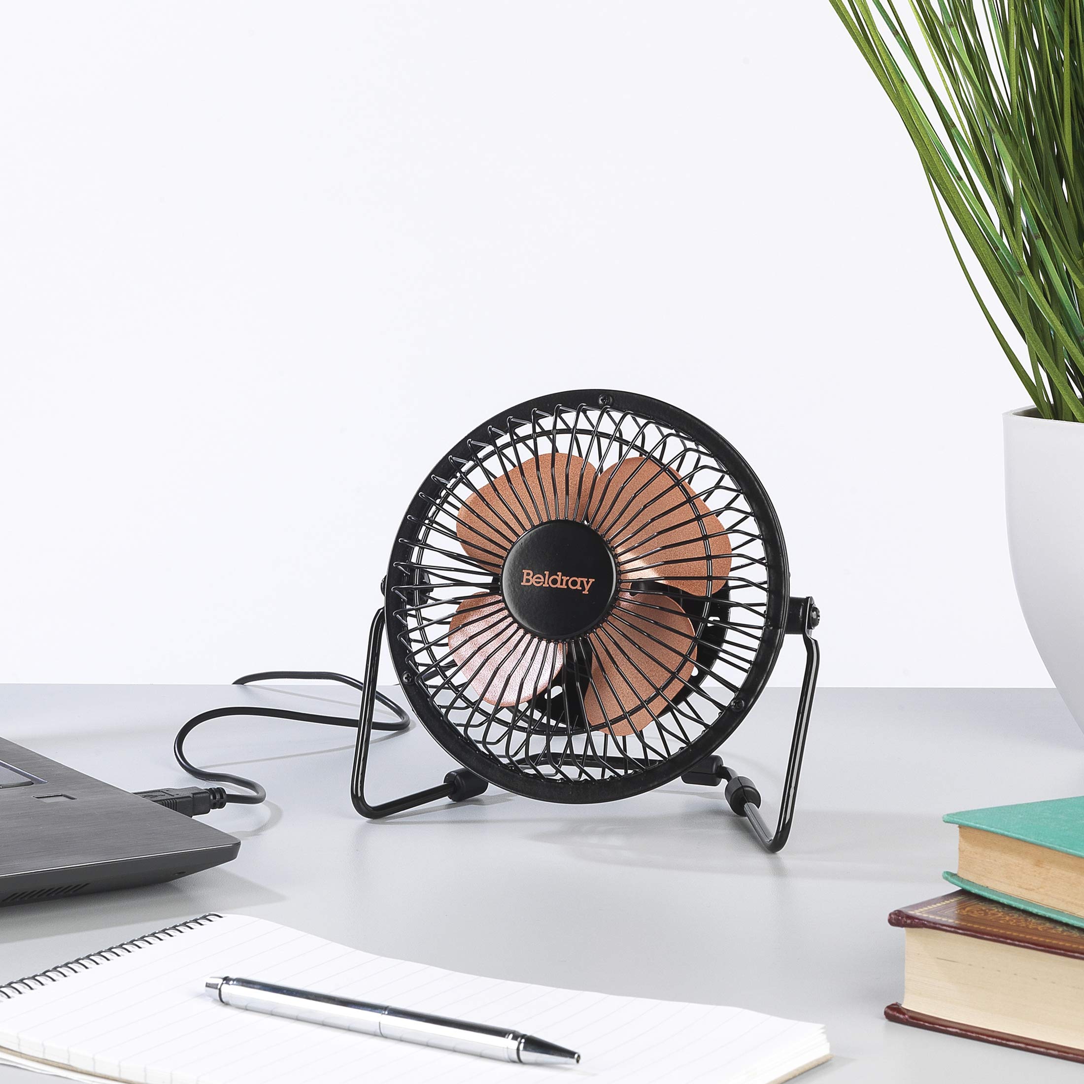Amazon.com: Beldray EH2665RG USB Mini Desktop Tilting Cooling Office Fan, 4,  5 V, Rose Gold For PC, Laptop, Mac Book, Chromebook, 4 : Home u0026 Kitchen
