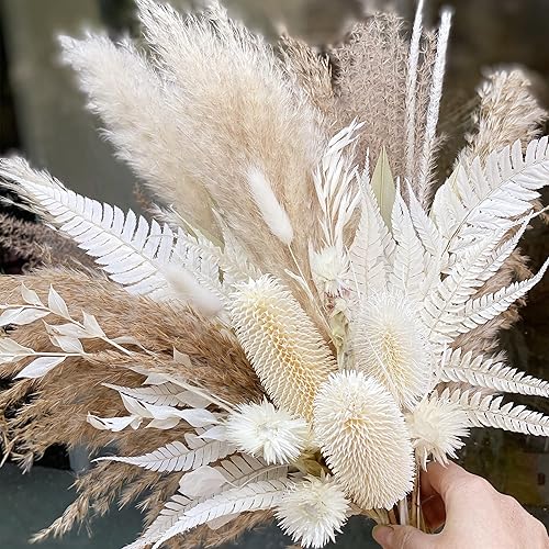 Miniatura 2 de YOBEKI Decoración de boda de flores secas y hierba de las pampas - Ramos y Boutonnieres de novia y dama de honor