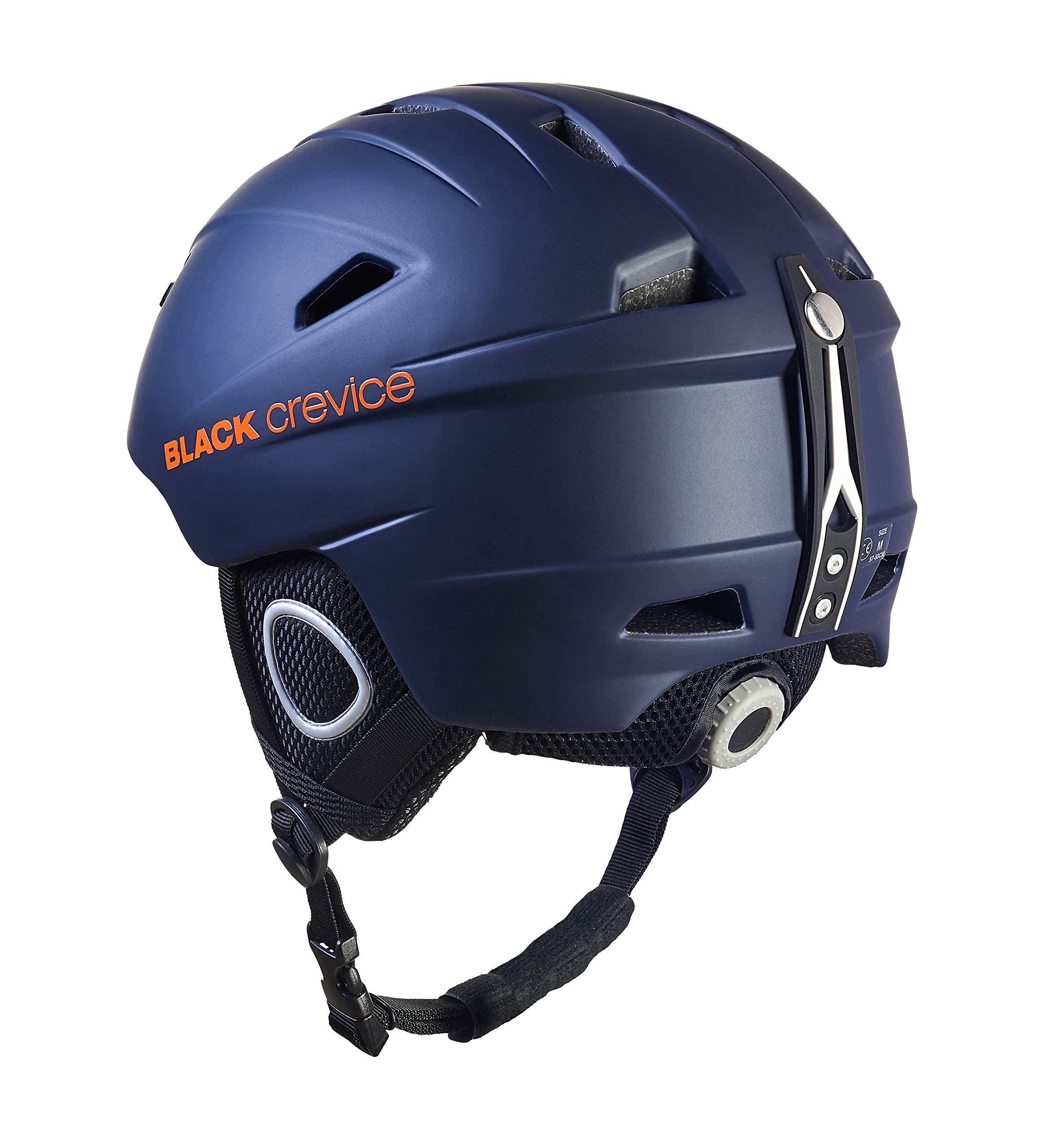 BLACK CREVICE Kitzbühel Casco da sci I Casco da sci design sportivo in diversi colori I Casco da sci uomo & donna I Casco in policarbonato I Casco da sci (S, marina/arancia)
