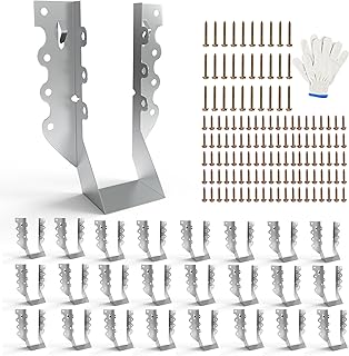 25pcs 2x6 Joist Hangers with Screws, 20-Gauge Galvanizing Face Mount Joist Hanger for Wood
