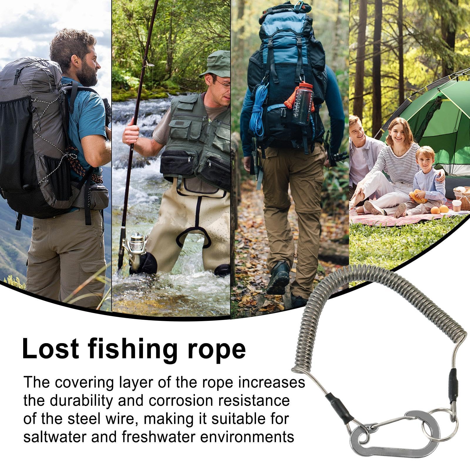 Lanière De Sécurité Rétractable Pour Canne à Pêche - Corde De Pêche