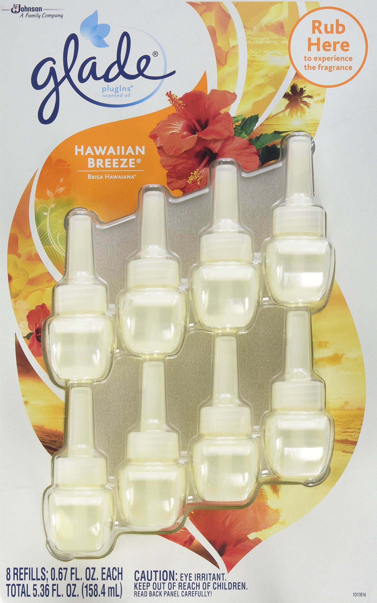 Glade Plugins Hawaiian Breeze . 67 oz 8 Pack Refills