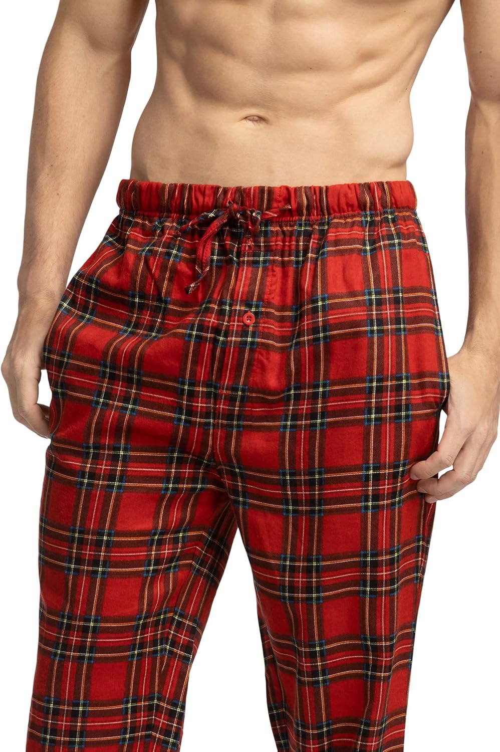 Fishers Finery Men's EcoFlannel Plaid Pajama Pant; Flannel - Image 2