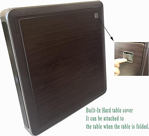 Miniatura 2 de Mesa Mahjong automática plegable estilo pedestal – estilo chino, viene 2 juegos de azulejos grandes de 1.732 in no aptos para 166 Mahjong americano