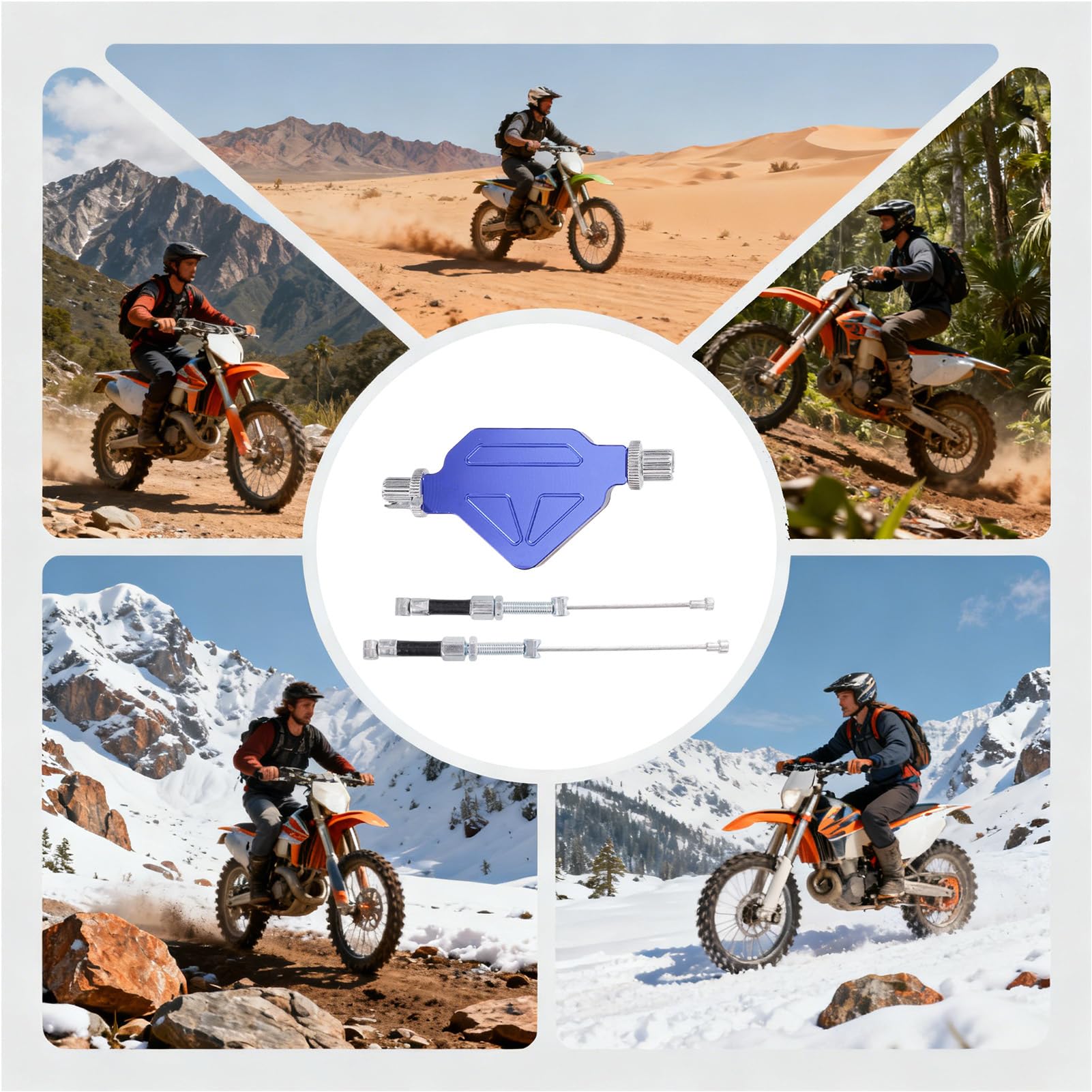 di ricambio per moto in alluminio, a facile da tirare con cavo, attrezzatura da equitazione portatile con strumento per uso fluido, moto per trail motocross
