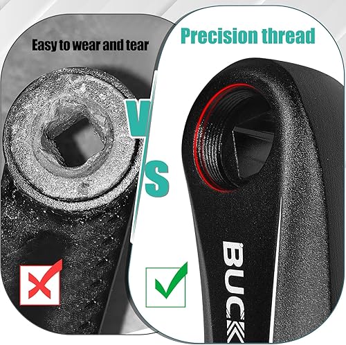 Vista 5 de BUCKLOS Ebike Bicicleta de montaña cuadrada/diamante/brazo hueco de manivela -152MM/170MM/175MM MTB de aluminio para bicicleta eléctrica/bicicleta