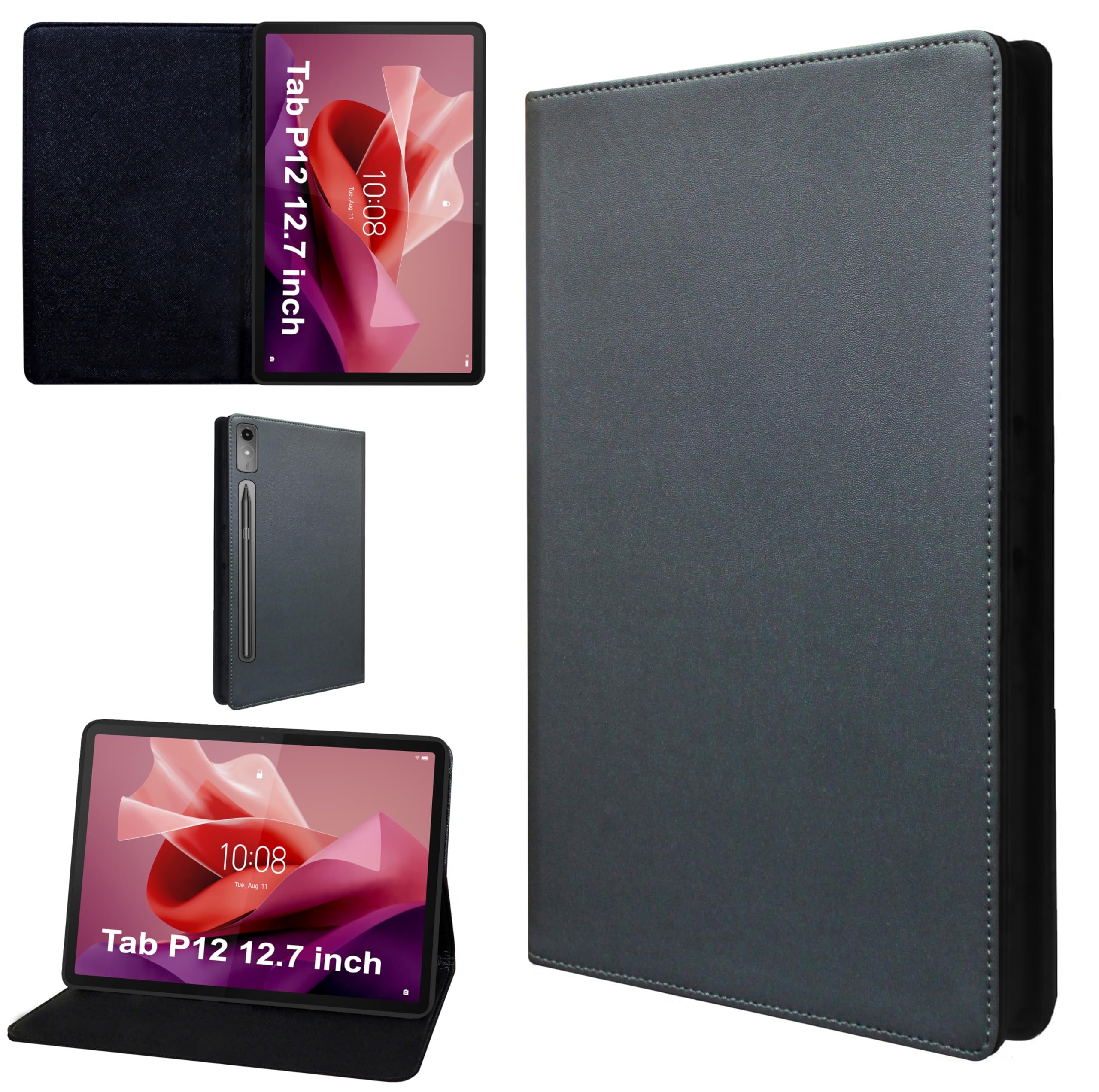 TGK Leather Flip Stand Case Cover for Lenovo Tab P12 12.7 inch
