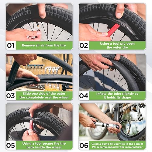 Miniatura 7 de EcoEarth Reemplazo de neumáticos de tubo interior, dos de 16 pulgadas x 1.752.125 y uno de 12.5 pulgadas x 1.752.25 para cochecito de correr,