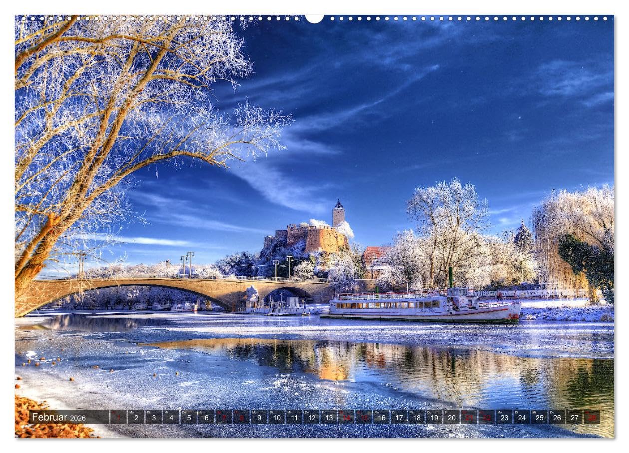 Mein schönes Halle Saale 2026 (hochwertiger Premium Wandkalender 2026 DIN A2 quer), Kunstdruck in Hochglanz