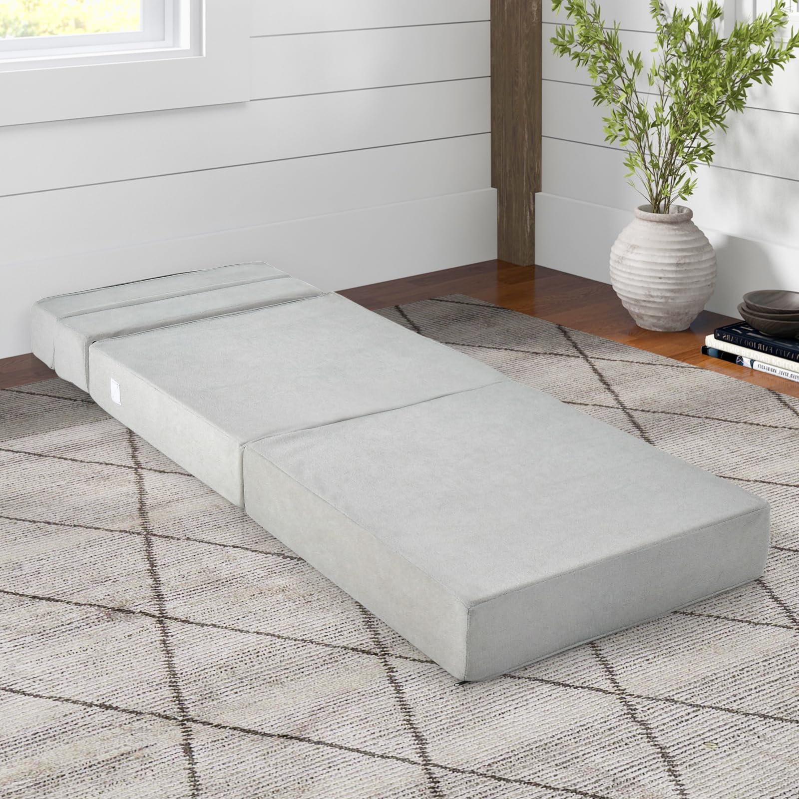 FANTASK Sofá Cama Plegable 3 en 1, colchón Plegable, Espuma Extra Gruesa (15 cm), sofá Cama, colchón de Suelo, colchón Plegable, colchón de Invitados con Funda extraíble y Lavable, 190 x 71 x 15 cm,