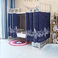 Vista 6 de Carpas Cortinas para Cama Litera Twin Individual de Dormitorio, Cortinas Opacas a Prueba de Polvo para Debajo de la Cama, Cortinas de Privacidad 2