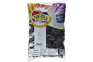 Tuf-Tex 11&quot; Black Latex Balloons for Party Decorations