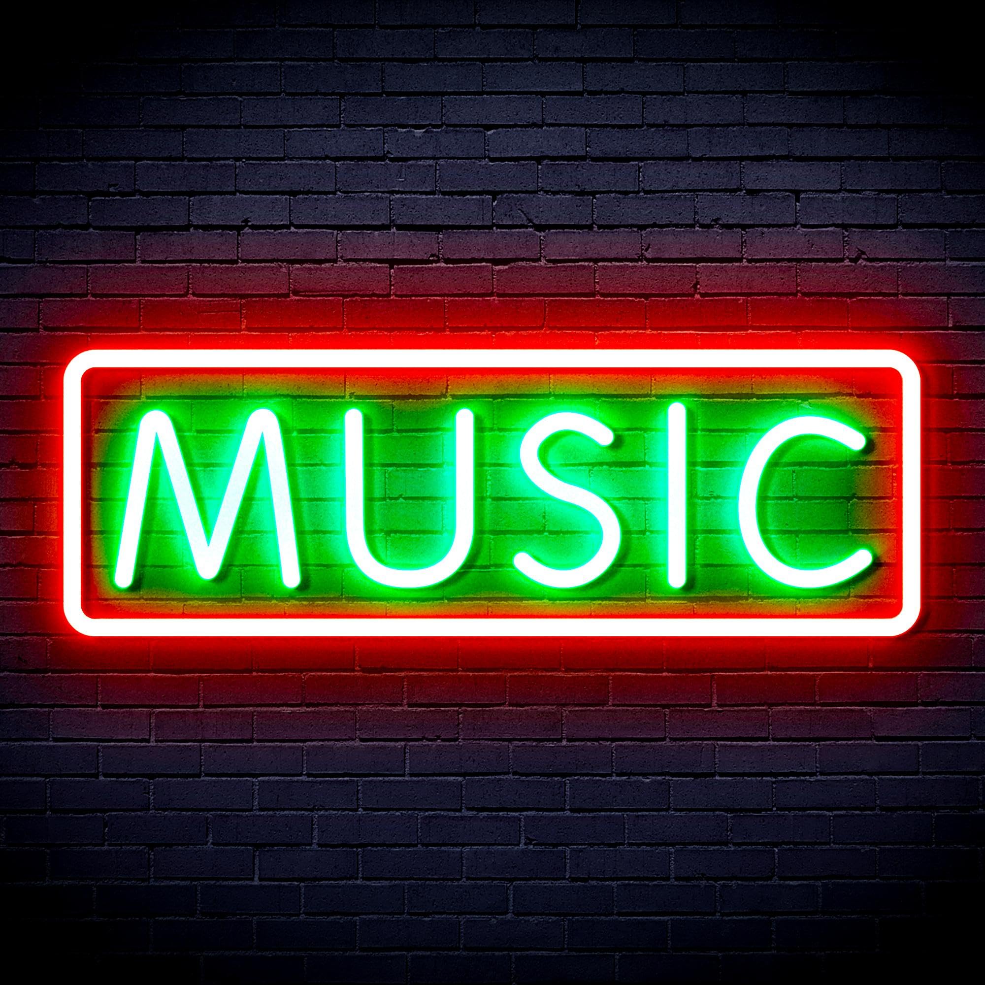 ADVPRO Music Sign Flex Silicone LED Neon Sign - Green & Red - st16s63-fnu0076-gr โ image 1