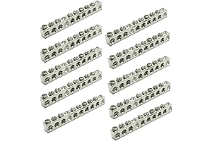GOUNENGNAIL-UL Certified 8 Terminal Ground Bar Kit, Max Wire Dia 4AWG (10)...