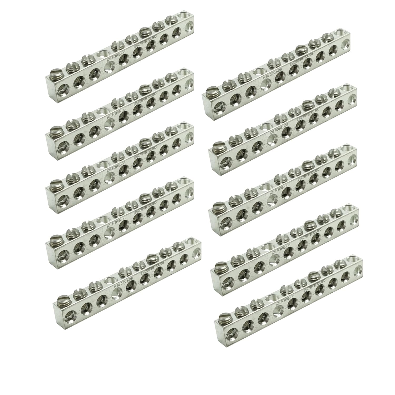 GOUNENGNAIL-UL Certified 8 Terminal Ground Bar Kit, Max Wire Dia 4AWG (10)