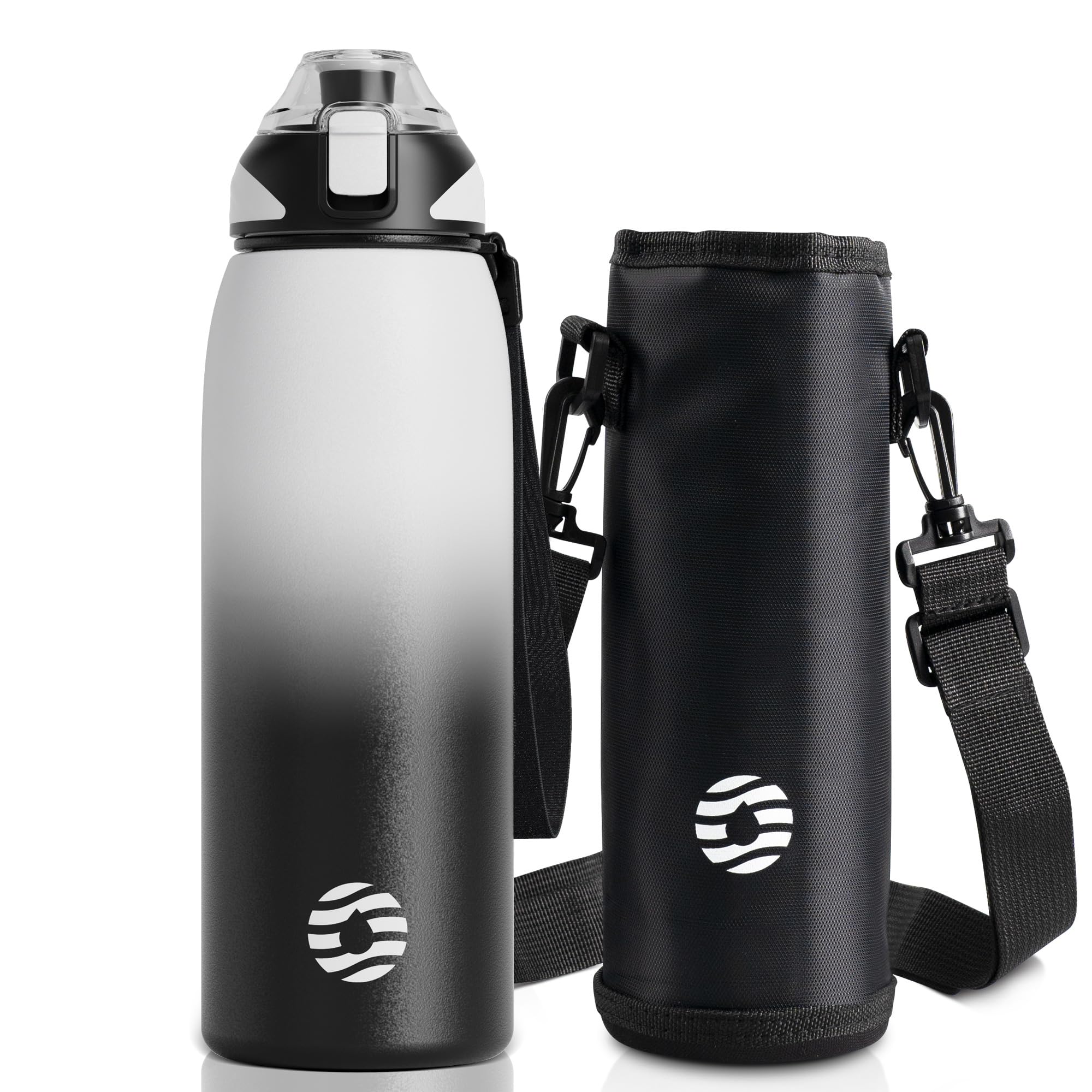 FJbottle 水筒 1リットル 真空断熱 ワンタッチ スポーツボトル 1L…
