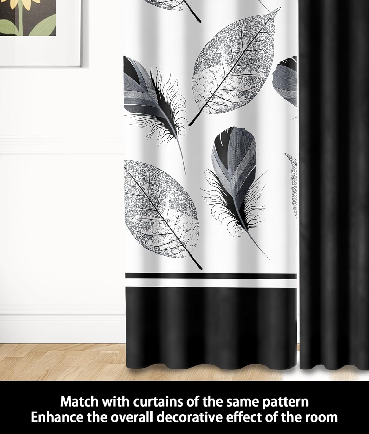 9 pcs Cal King Bed in a Bag with Curtains | Bedspread, Pillowcases, Print & Solid Curtains | Microfiber Monochrome Nature | Moisture-Wicking, Durable | Bedspread and Curtain Sets