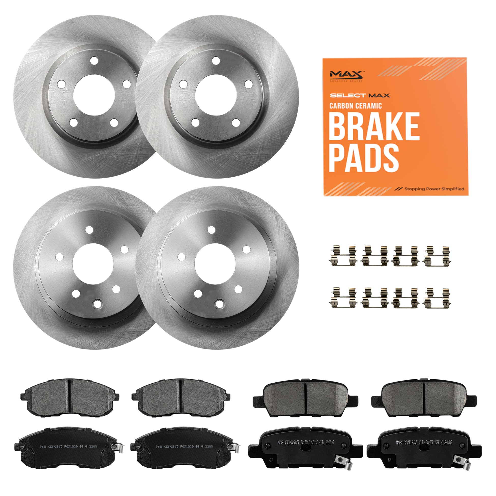 Max Advanced Brakes Front &amp; Rear Brake Kit For Nissan Sentra