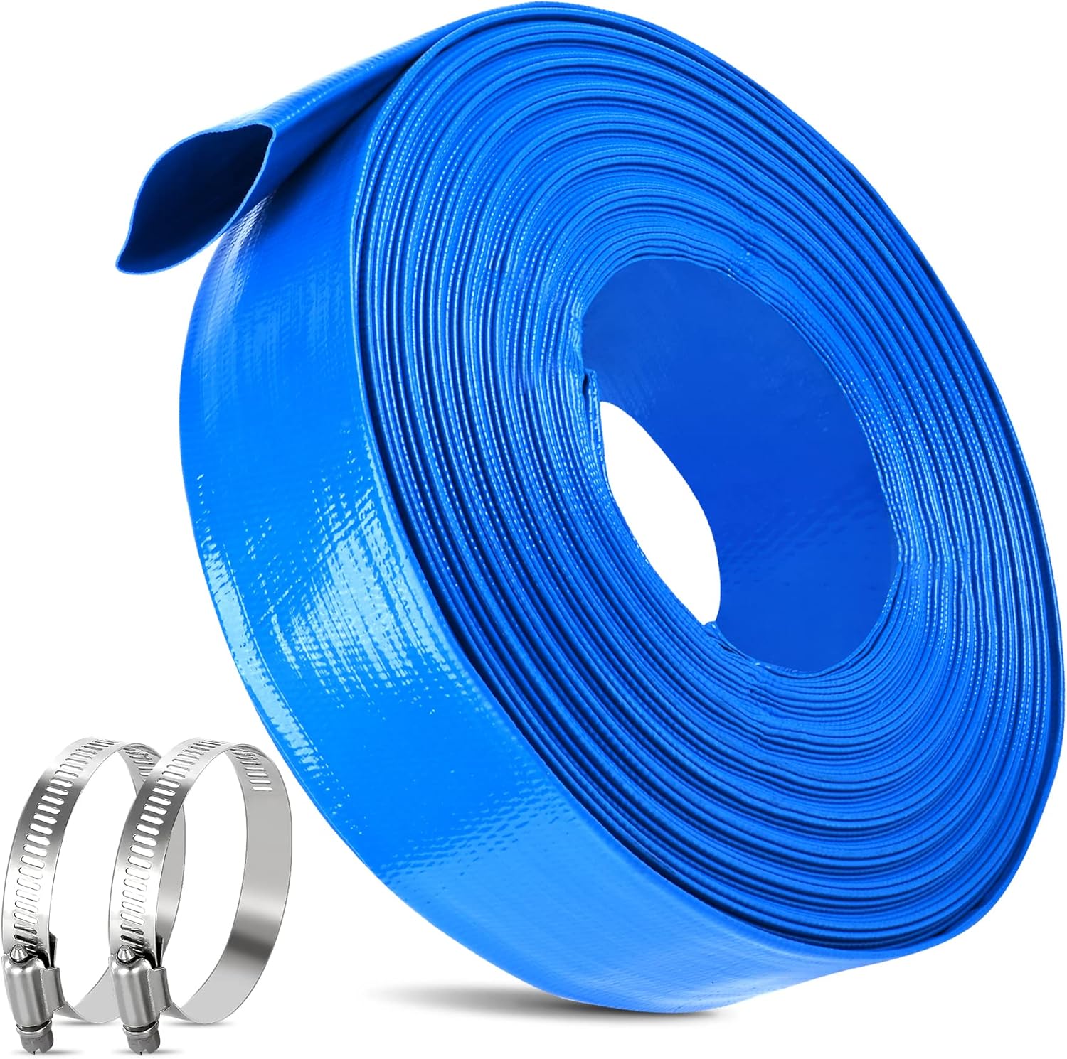 2 IN x 30FT Pool Backwash Hose Heavy Duty Drain Discharge