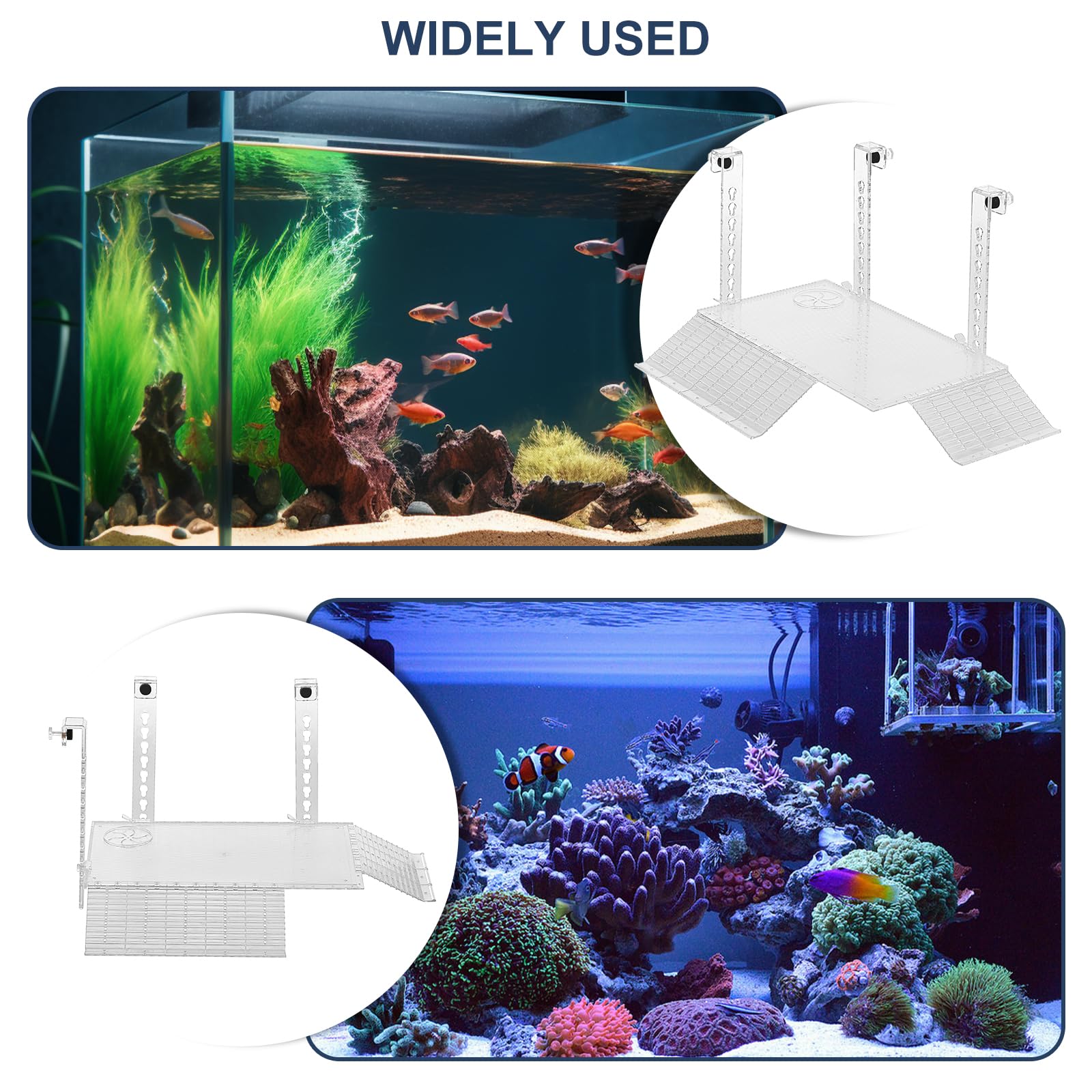 Platforma do wygrzewania żółwia akrylowa platforma zbiornika żółw regulowana wysokość żółw taras wiszące rampy terrarium do akwarium żółwia akwarium