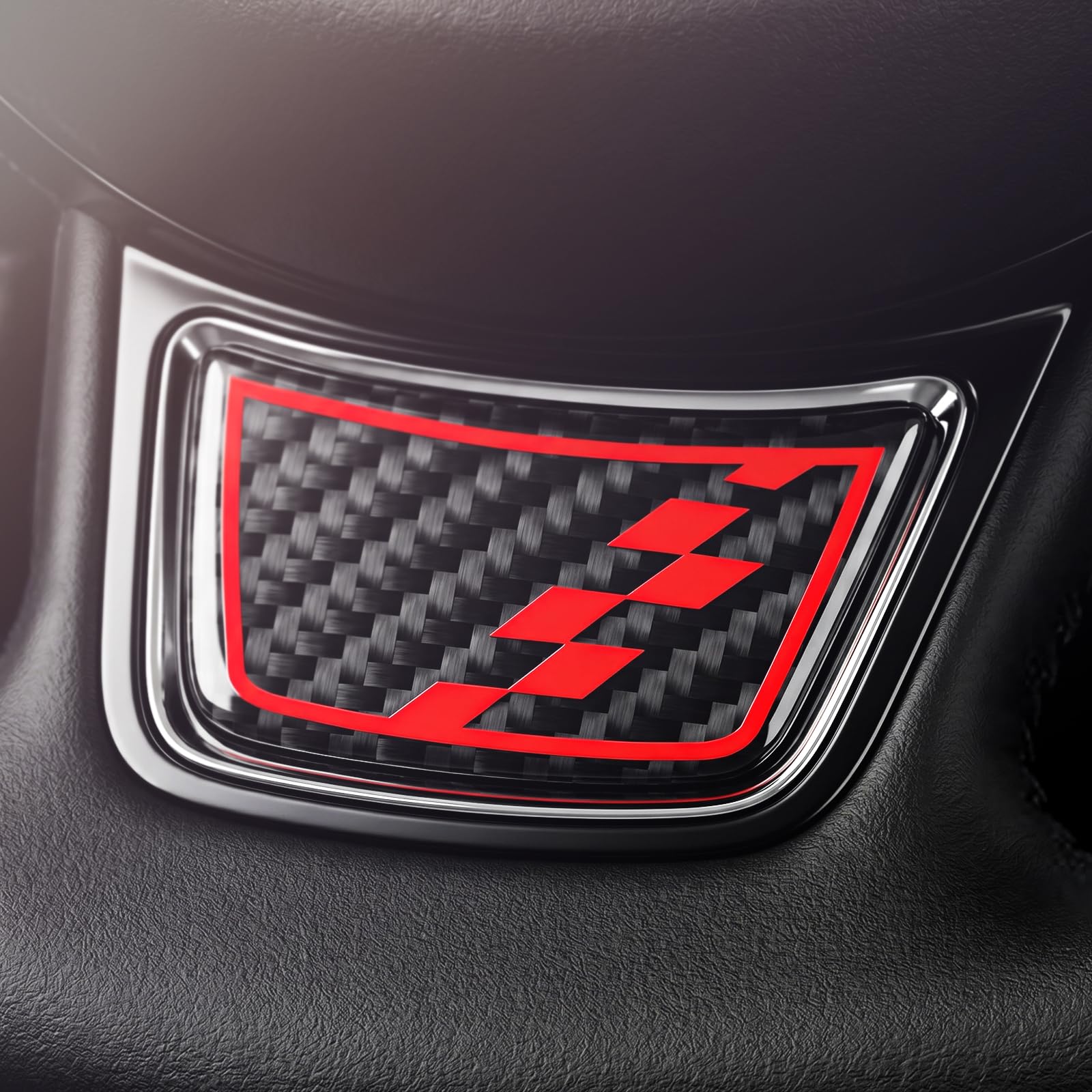 BETTERHUMZ Carbon Fiber Steering Wheel Bottom Panel Sticker Compatible with Audi A6 C7 S6 RS6 A7 4G8 S7 RS7 2012-2018 Decals Sticker Emblem Badge Interior Tuning Accessories (Black)