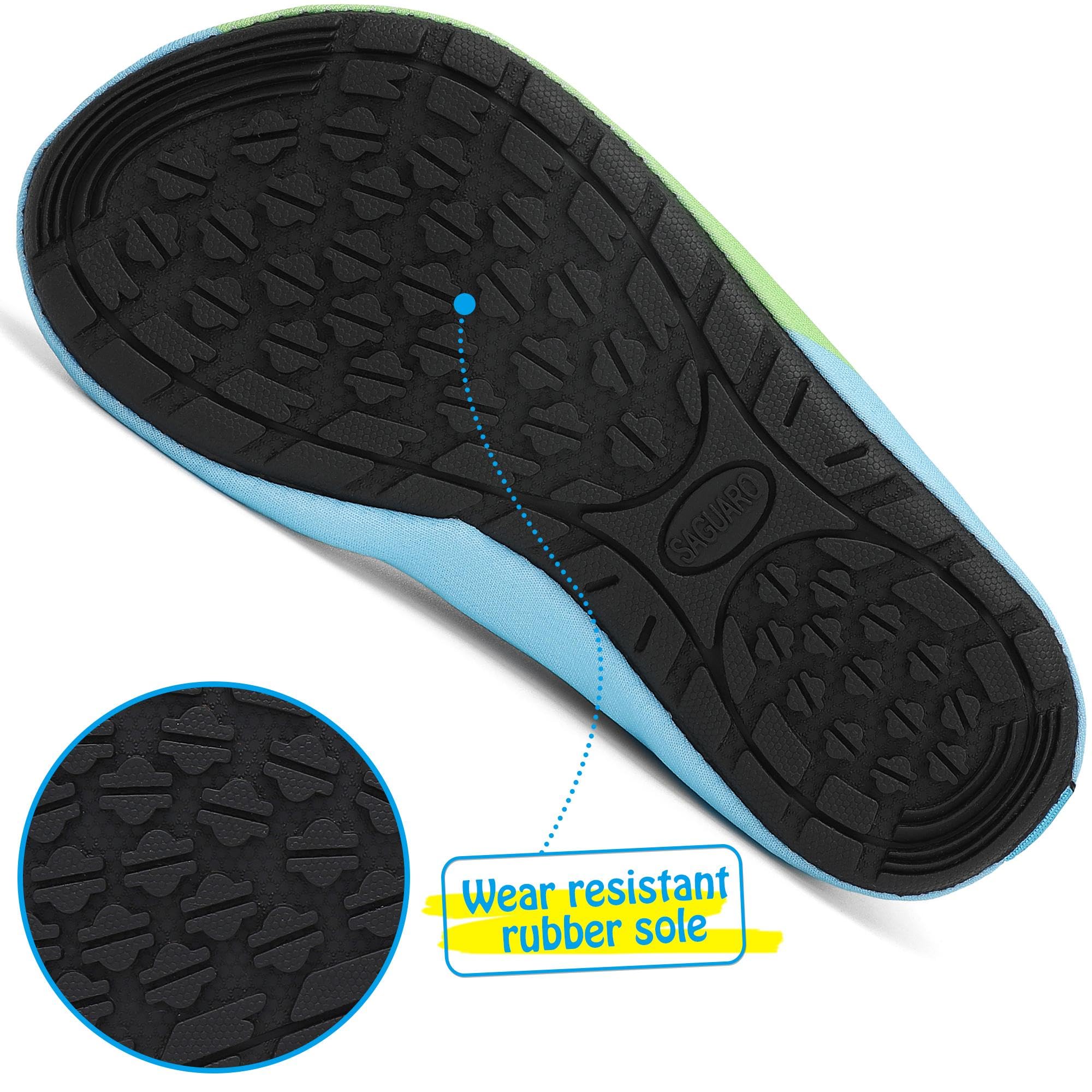 SAGUARO Escarpines Niño Niña Zapatos de Agua Antideslizante Zapatillas Agua Respirable Zapatillas Playa Escarpines Piscina Calzado para Natacion Surf Acuaticas Gr.18-37 EU