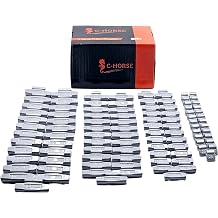 C-HORSE Clip On Wheel Weights - AW Style Hammer Type Rim Balancers - 0.25oz -2oz 25 pcs Each - Professional Quality for Car, Vehicle, Automobile Accessories MC Style, 0.25-1 oz