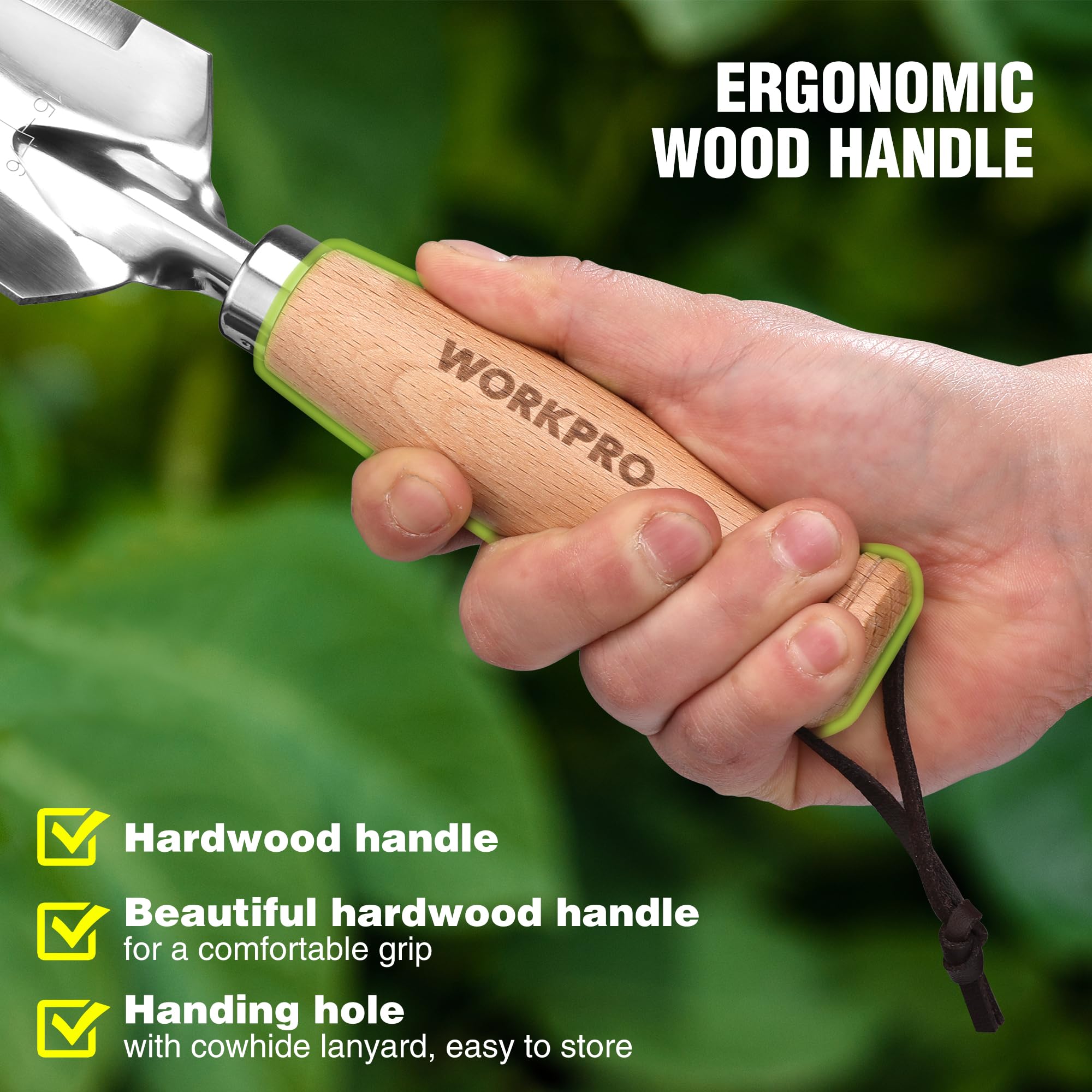 WORKPRO Garden Trowel - Stainless Steel Weeder -3