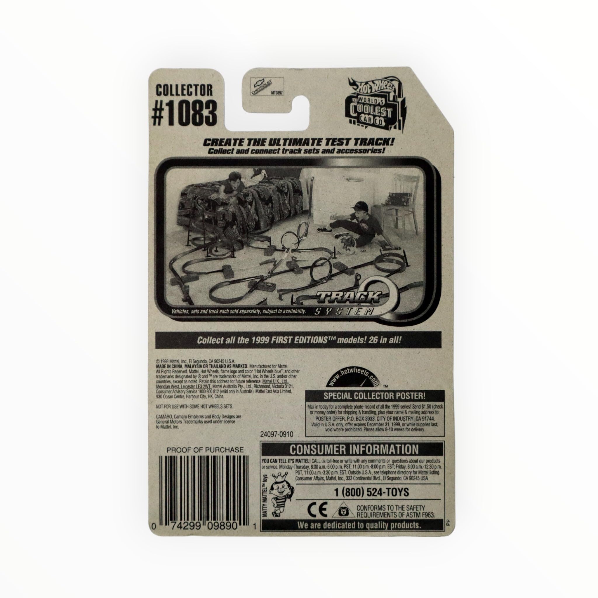 Hot Wheels Blown Camaro, Teal Collector #1083