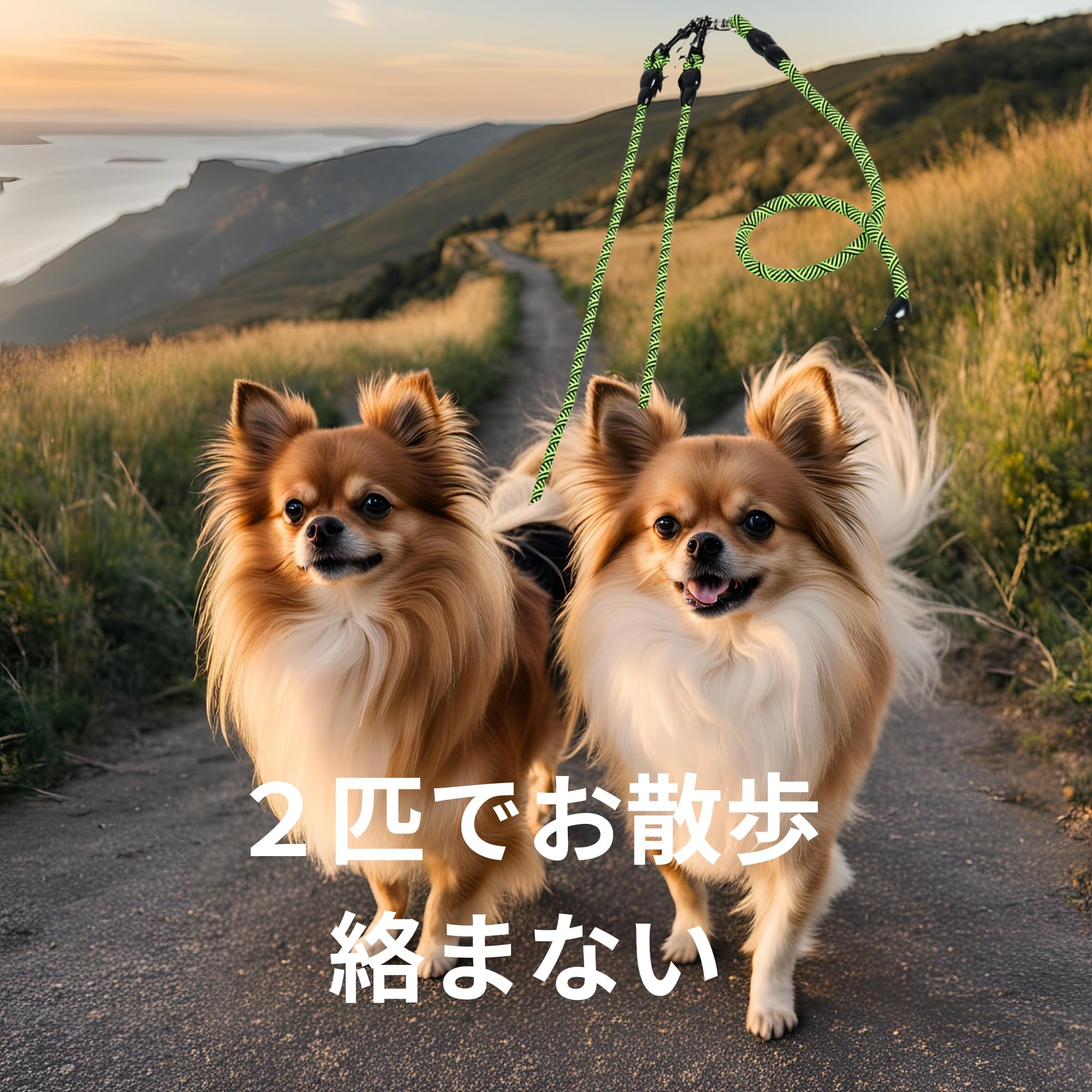 Amazon | 【WonderPawz】 多頭飼いリード 絡まり防止