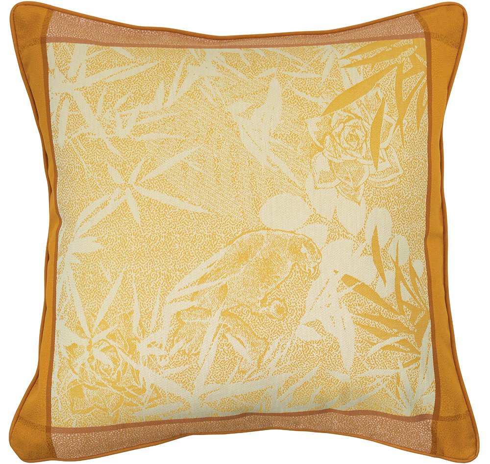 GarnierThiebaut Borneo Cushion Cover, Cotton, Amber, 50x50 cm