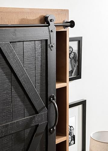 Miniatura 15 de Kate and Laurel Cates - Armario de pared rústico, 22 x 28; blanco y gris; armario de almacenamiento montado en la pared de granja