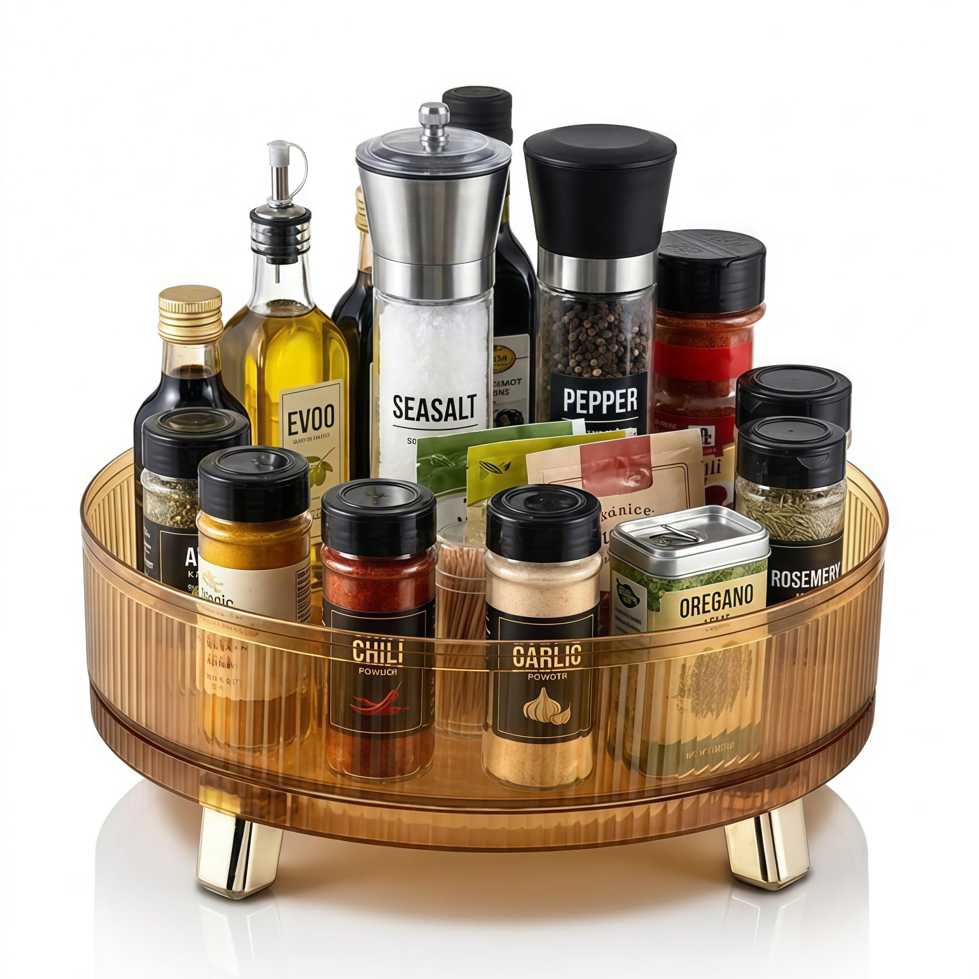 �️ 360 Rotating Makeup Organizer, Cosmetics Lazy Susan Spinning Skincare Storage for Vanity, Turntable Perfume Trays for — beauty deal on Shopping With Noya