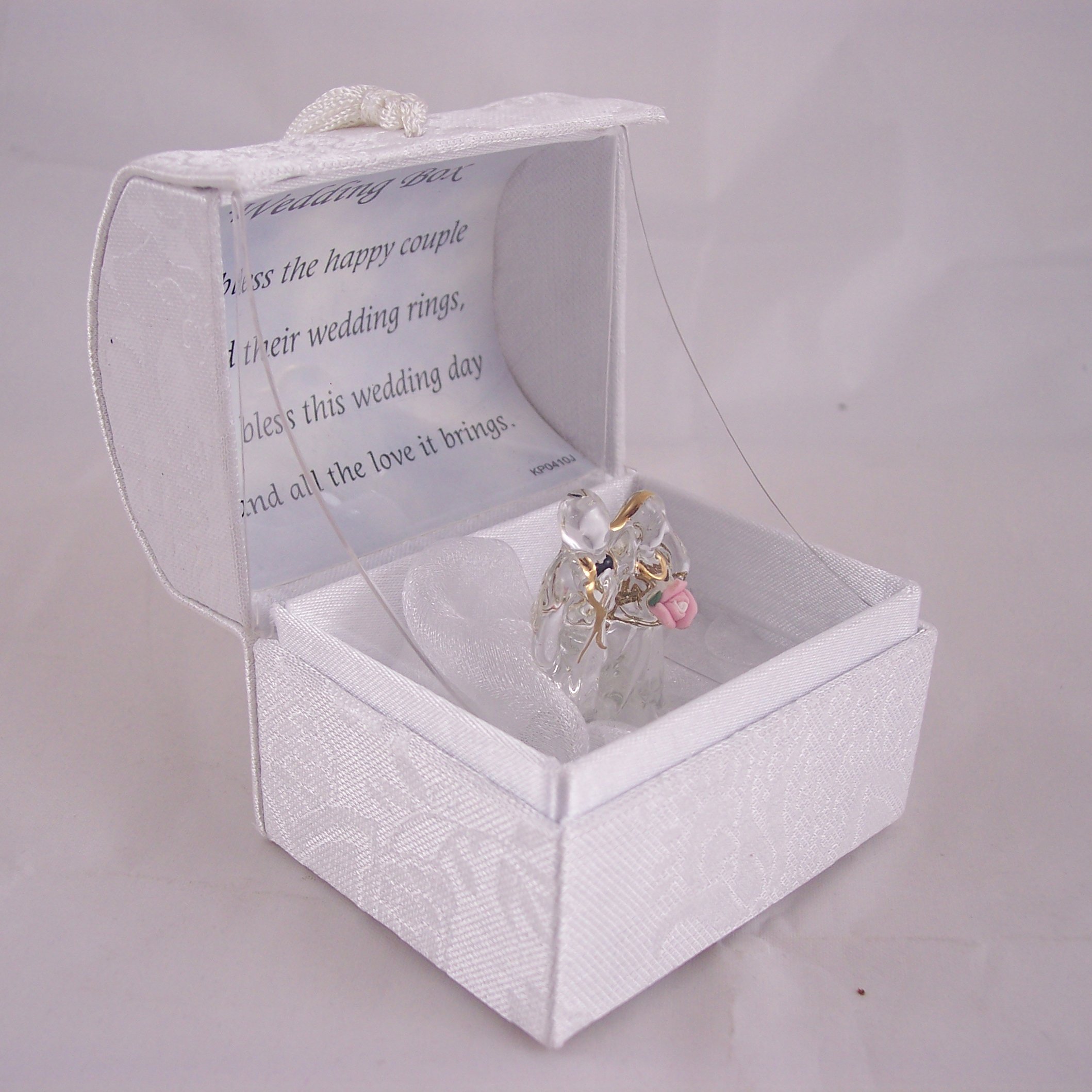 Wedding Bride & Groom Crystal Gift Box - Hand-Sculpted - 22KT Gold