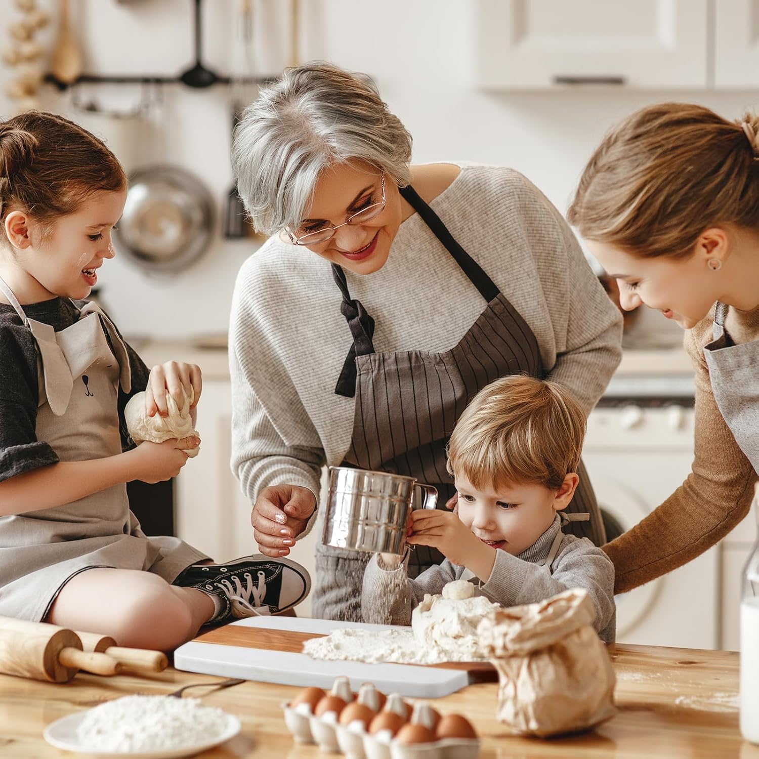 Zubebe 6 Pcs Marble and Wood Cutting Board Acacia Wooden Marble Serving Tray with Handle Charcuterie Chopping Board for Kitchen Wedding Bridal Shower Gift(17 Inches X 10 Inches)