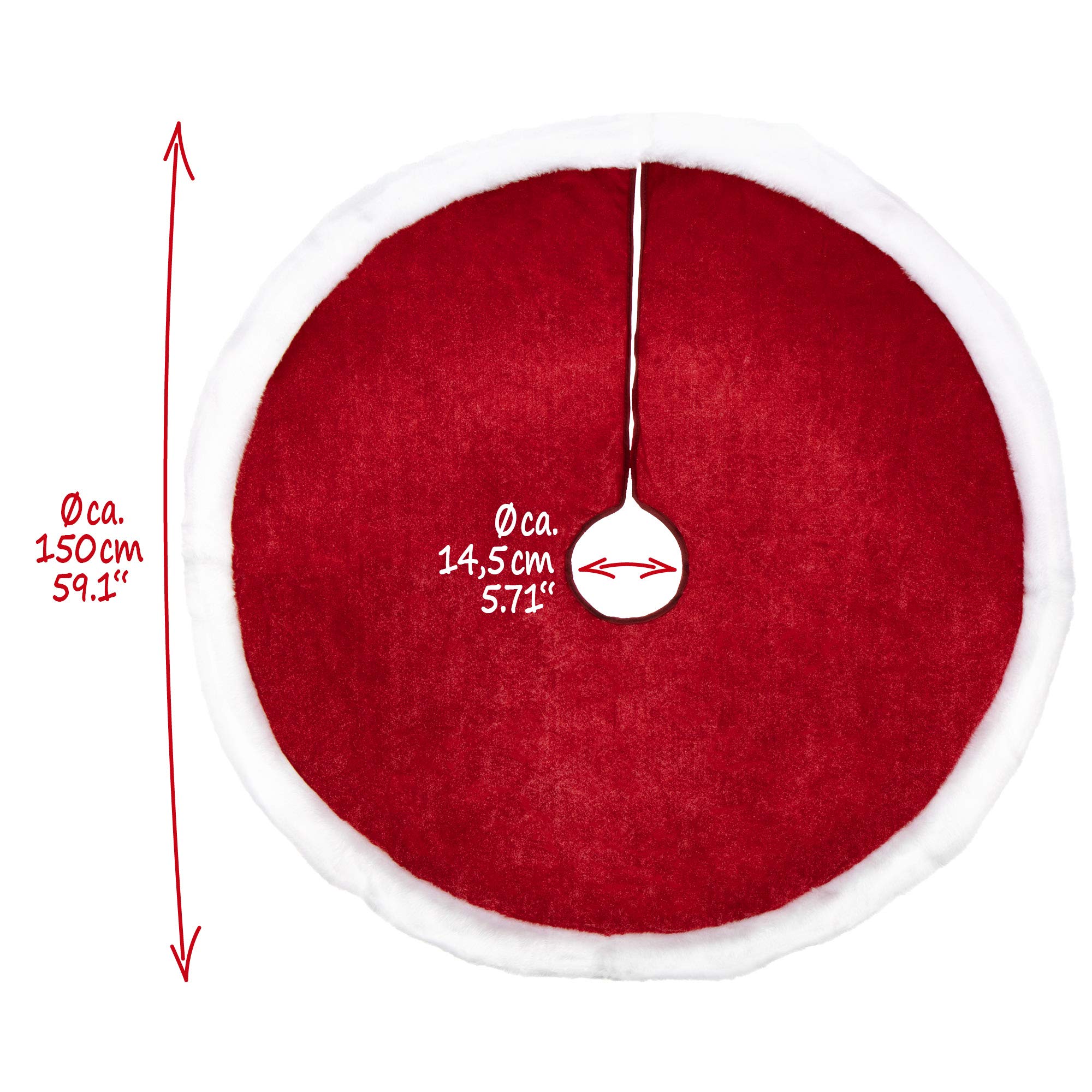com-four® Couverture Premium pour Sapin de Noël Protection Contre Aiguilles de Pin Base Ronde Arbre Lumineux Cadeaux
