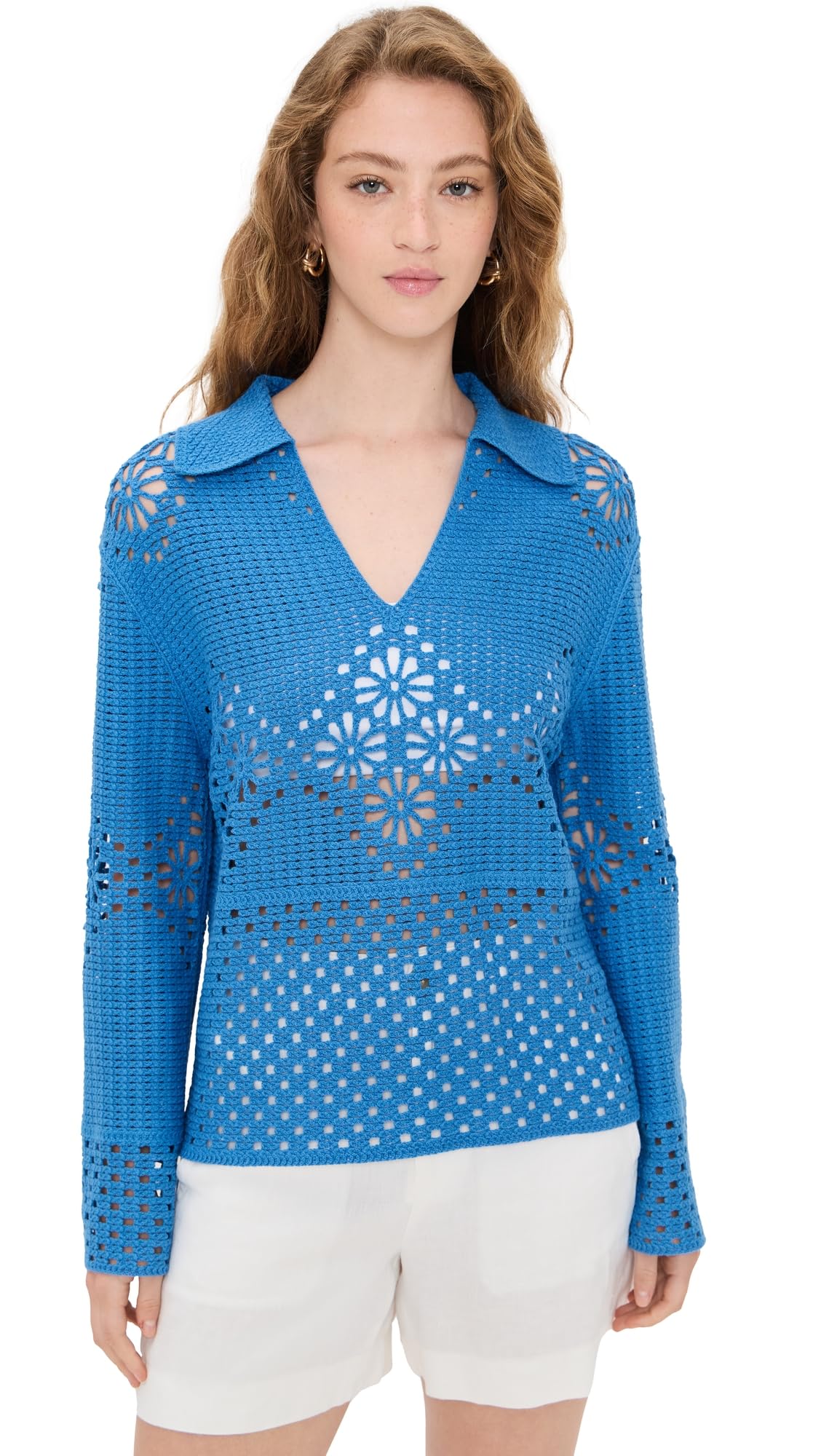 Rails Womens Louiza Crochet Sweater