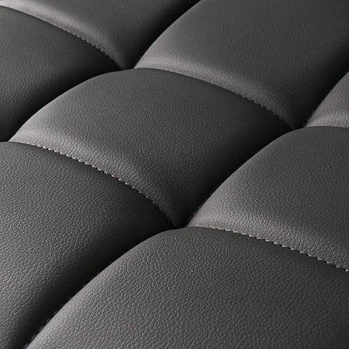 Miniatura 5 de Taburetes de bar de leopardo, moderno taburete giratorio ajustable de piel sintética con respaldo, juego de 2 (gris) Gris,Negro -,Caqui,Blanco,gris