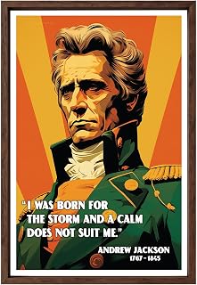 Andrew Jackson Poster - Inspirational & Historic Quote Wall Art - 11x14 to 24x36 Unframed Print - USA President Patriotic American History Decor for Office, Home, Living Room