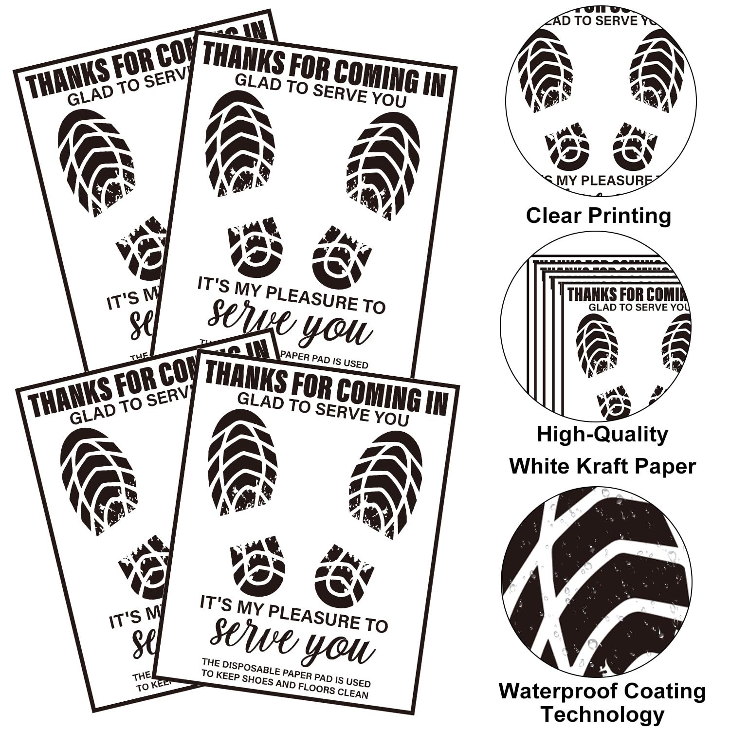 Lot De 50 Tapis De Sol Jetables Et Résistants En Papier Pour Voiture, Protection Des Détails