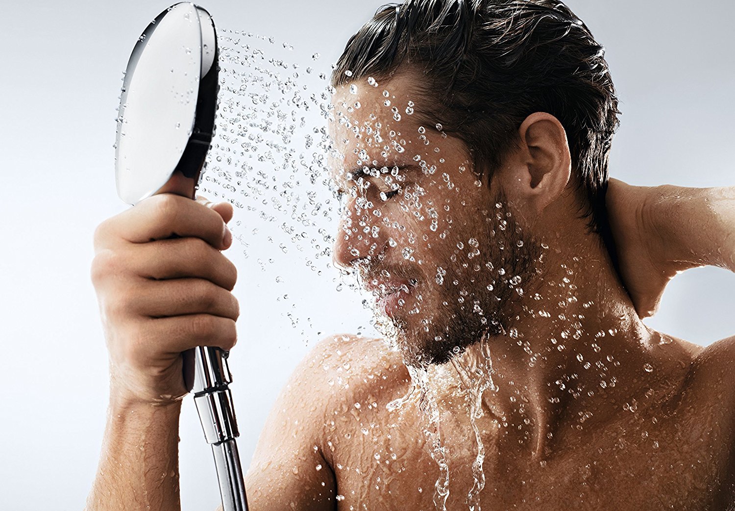 hansgrohe Raindance Select E Set doccia 120 3 getti con asta doccia 65 cm e portasapone, cromo, 26620000