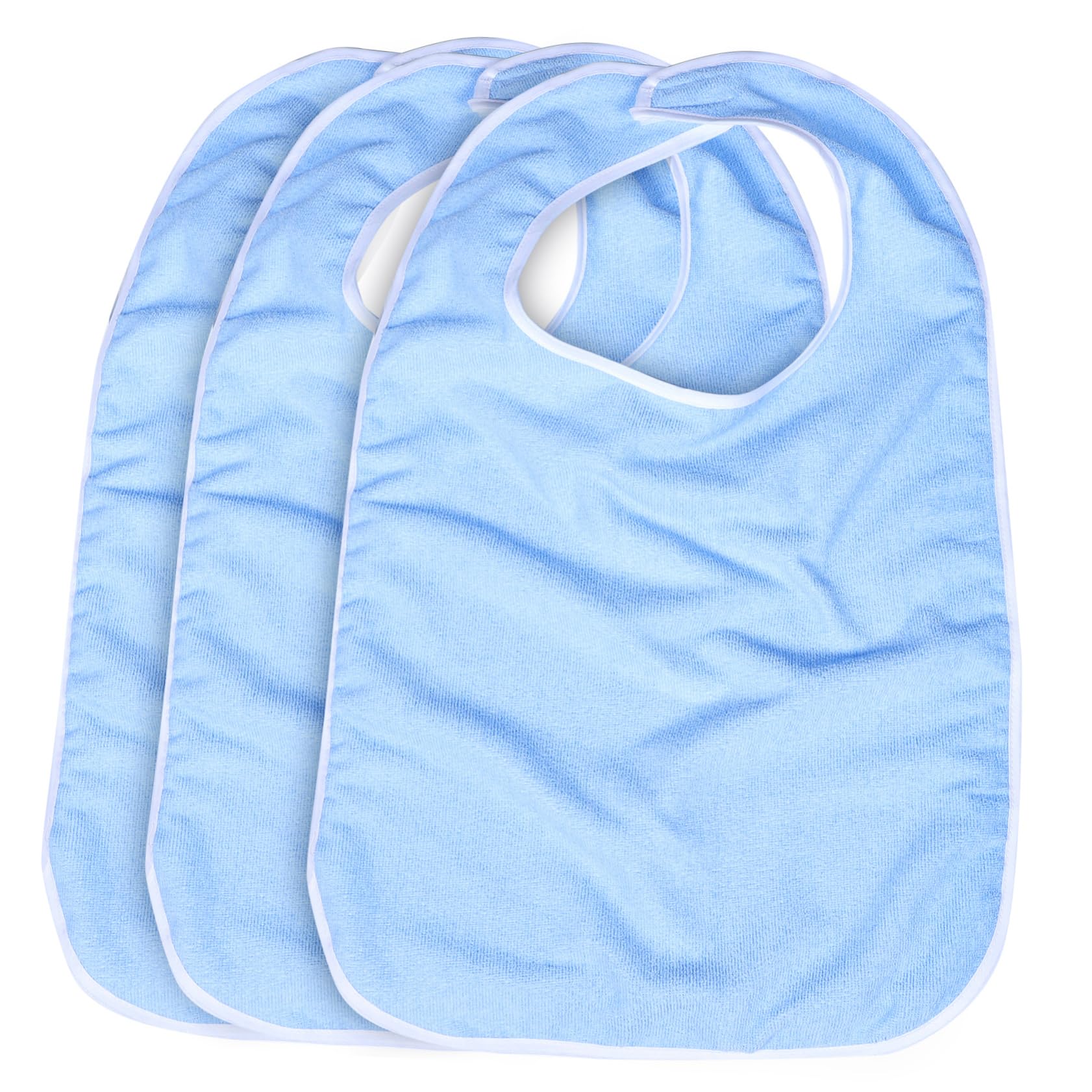 BCOATH 3pcs Adult Bib Elder Burp Cloth Seniors Bibs Adult Aprons Adult Feeding Bib Elders Eating Protectors Adult Bandana Bibs Elders Bibs Adult Eating Bibs Baby Bib Man Cotton Washable