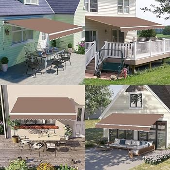 Amazon | 2.5x1.5m 店舗用ひさし, Moubhjd オーニングテント遮光 雨