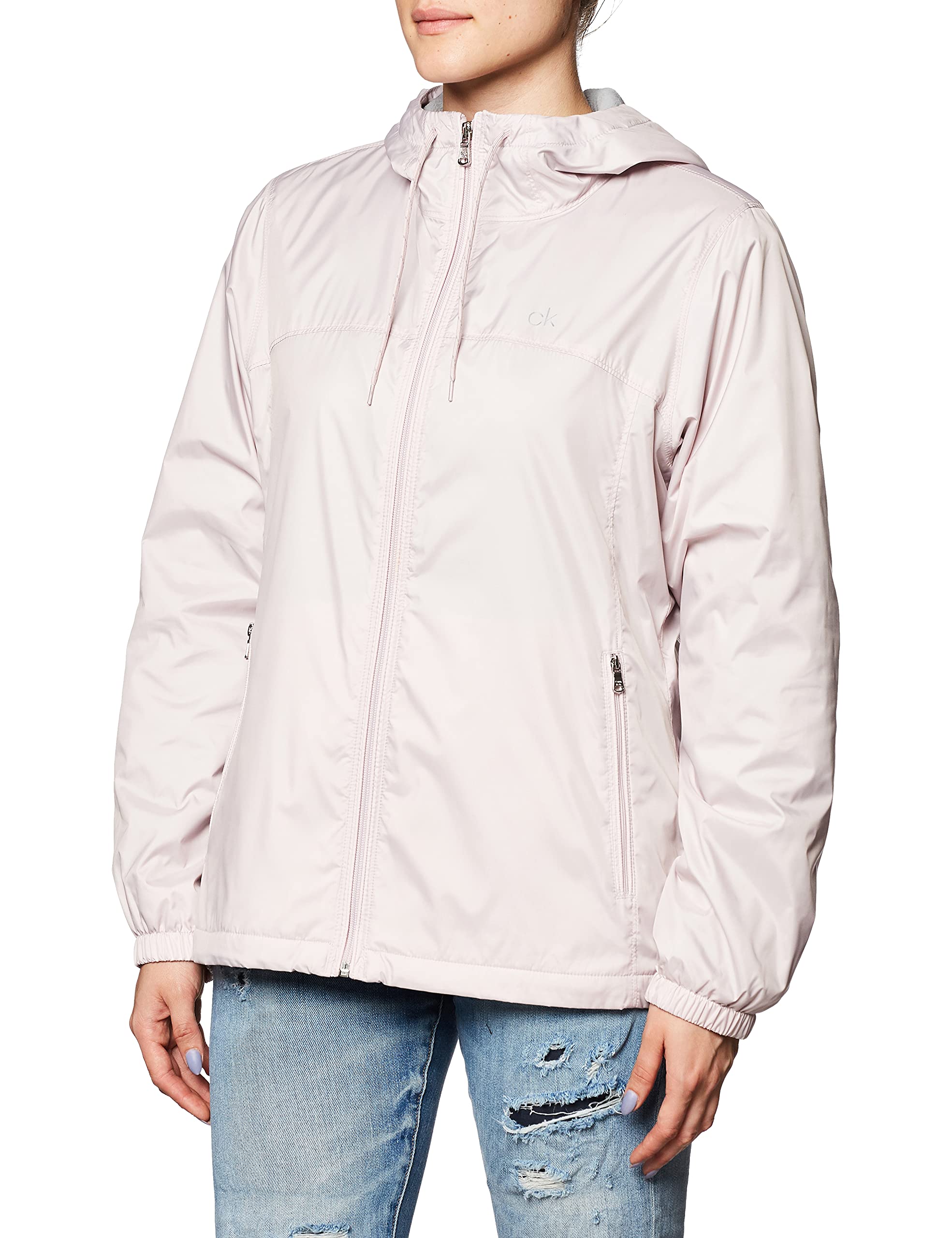 Calvin KleinWomens Zip Front Windbreaker